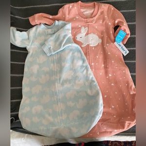 Carter’s fleece 1.0 tog sleep sacks - 0-6 months